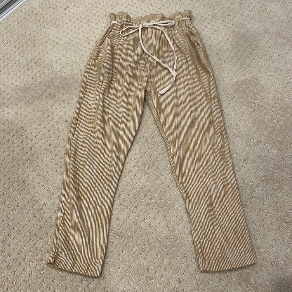 Free People cropped paper bag pants